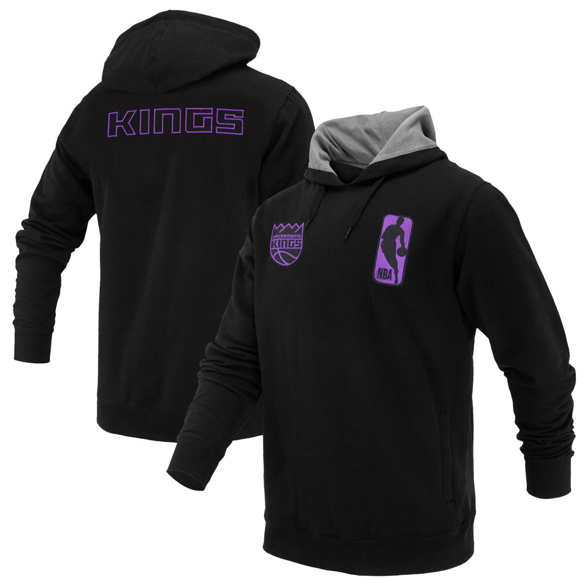 Sacramento Kings FISLL Unisex Logoman Shadow Collection Pullover Hoodie Black