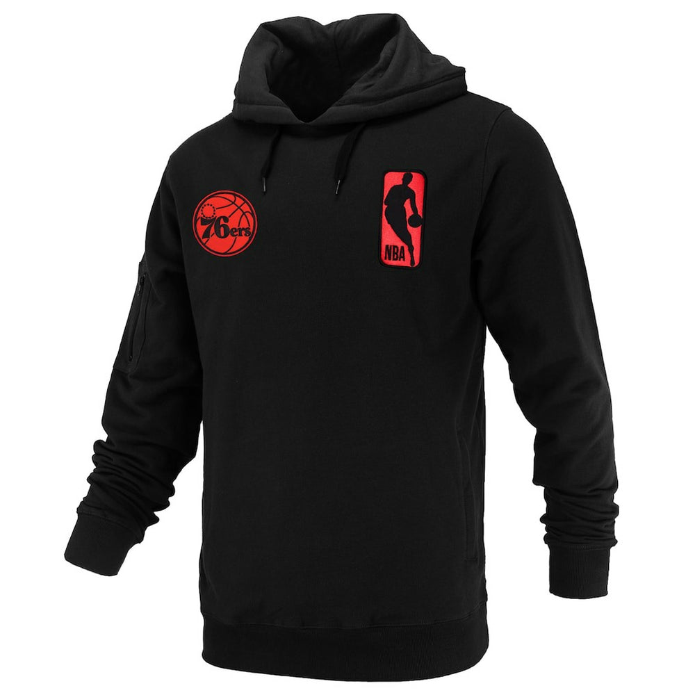 Philadelphia 76ers FISLL Unisex Logoman Shadow Collection Pullover Hoodie Black
