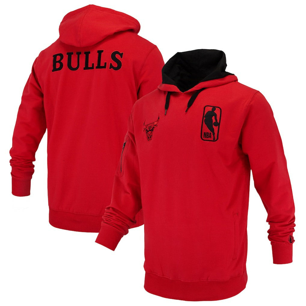 Chicago Bulls FISLL Unisex Logoman Shadow Collection Pullover Hoodie Red