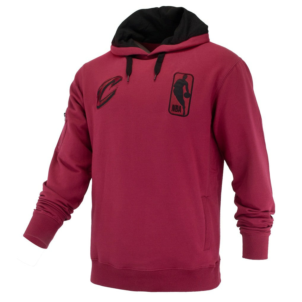 Cleveland Cavaliers FISLL Unisex Logoman Shadow Collection Pullover Hoodie Wine