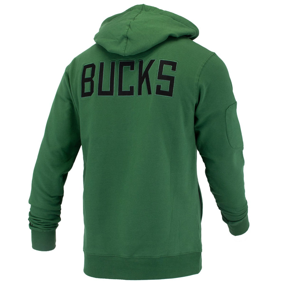Milwaukee Bucks FISLL Unisex Logoman Shadow Collection Pullover Hoodie Hunter Green