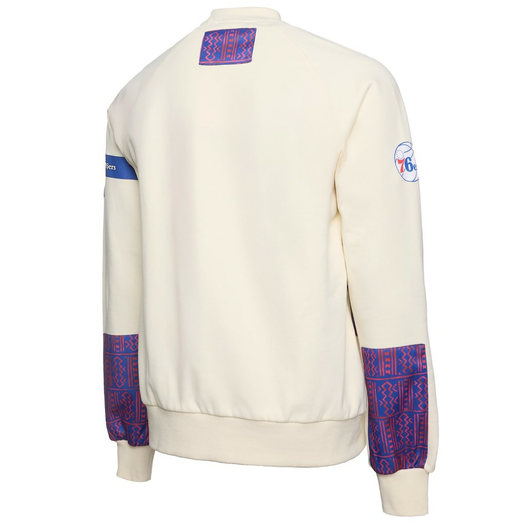 Philadelphia 76ers NBA x Two Hype Culture & Hoops Collection Premium Pullover Sweatshirt - Cream