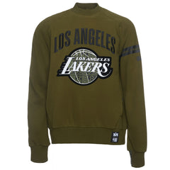 Los Angeles Lakers NBA x Two Hype Culture & Hoops Collection Premium Pullover Sweatshirt - Olive