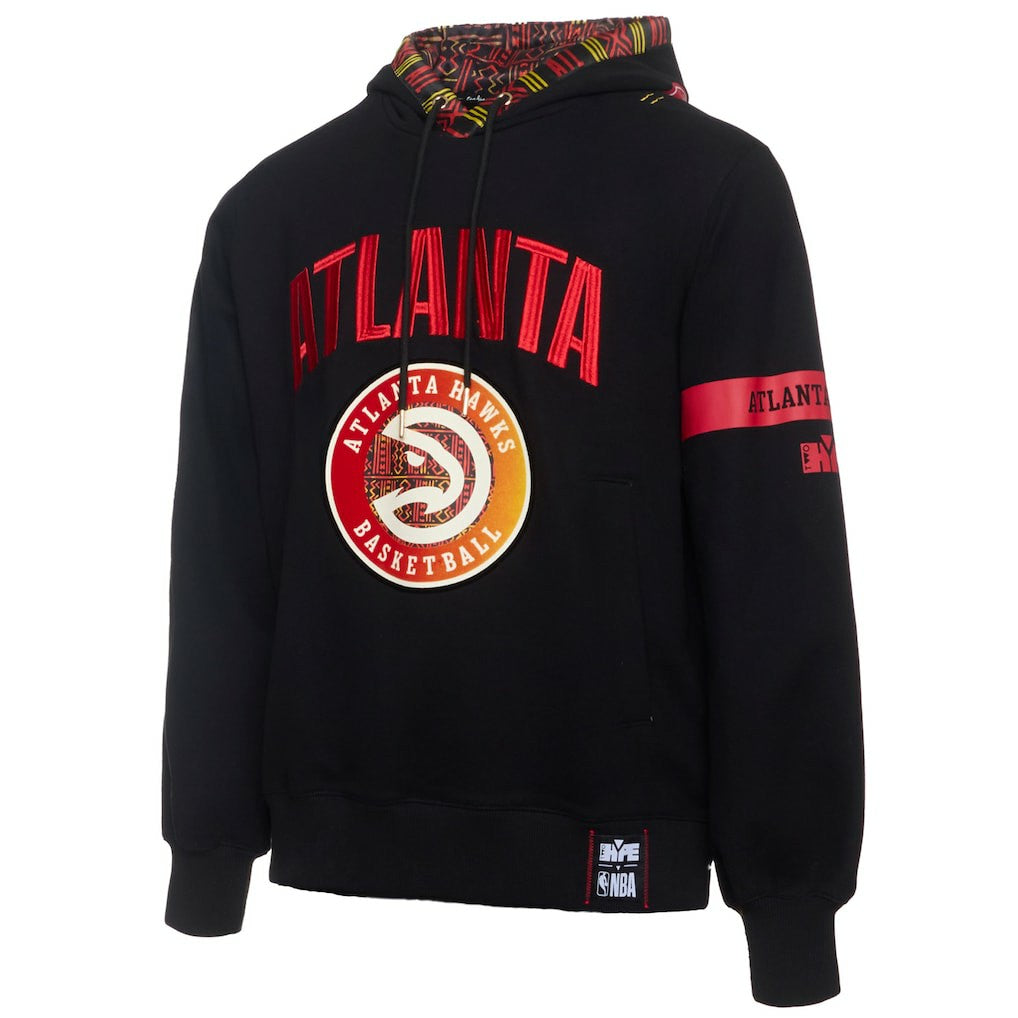 Atlanta Hawks NBA x Two Hype Culture & Hoops Collection Premium Pullover Hoodie - Black