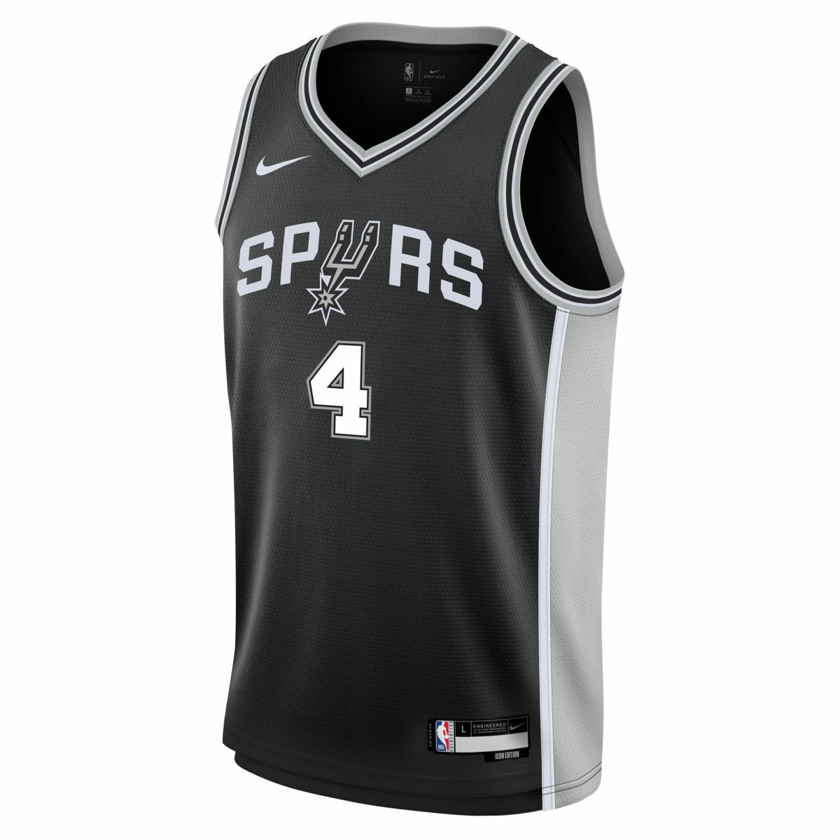 De'Aaron Fox San Antonio Spurs Youth Swingman Jersey Icon Edition Black