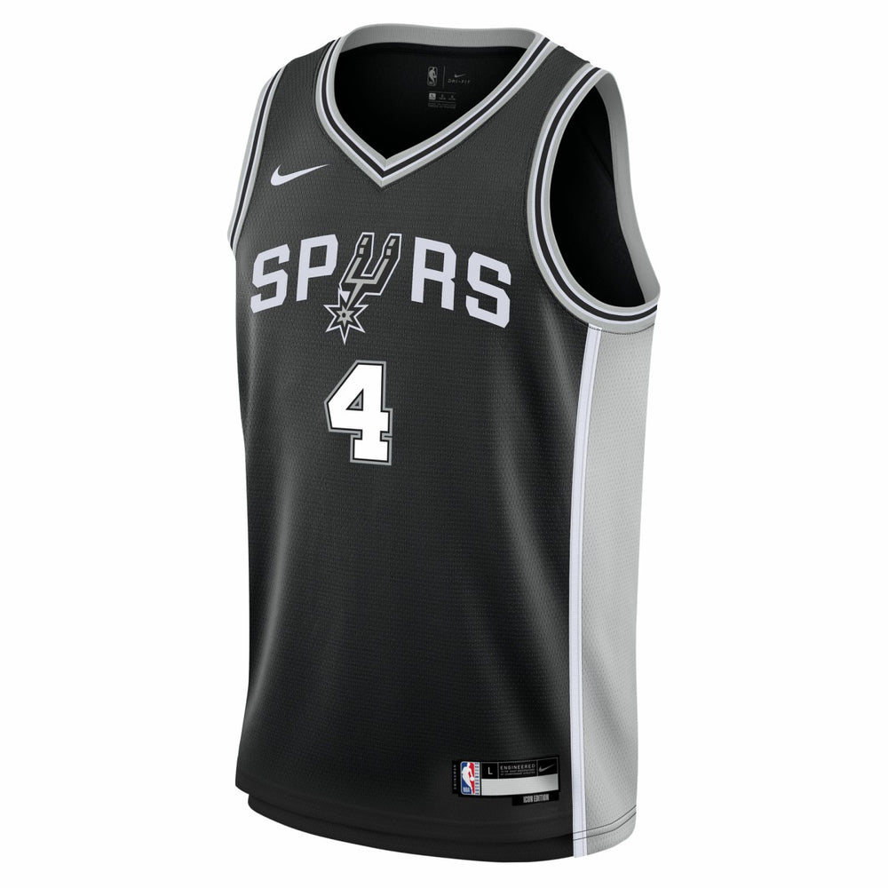 De'Aaron Fox San Antonio Spurs Youth Swingman Jersey Icon Edition Black