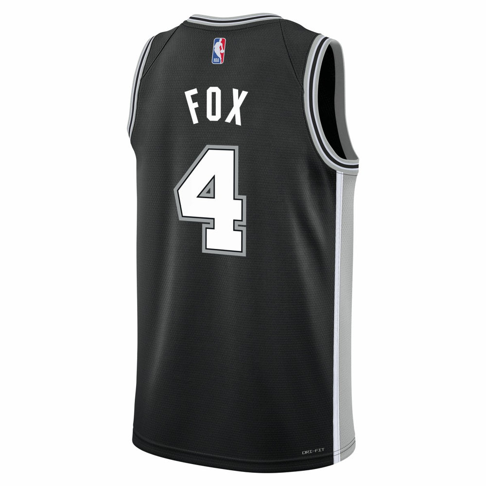 De'Aaron Fox San Antonio Spurs Youth Swingman Jersey Icon Edition Black