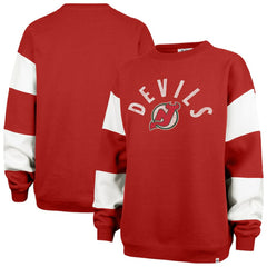 NHL New Jersey Devils '47 Women's Eephus Barred Pullover Sweatshirt - Red