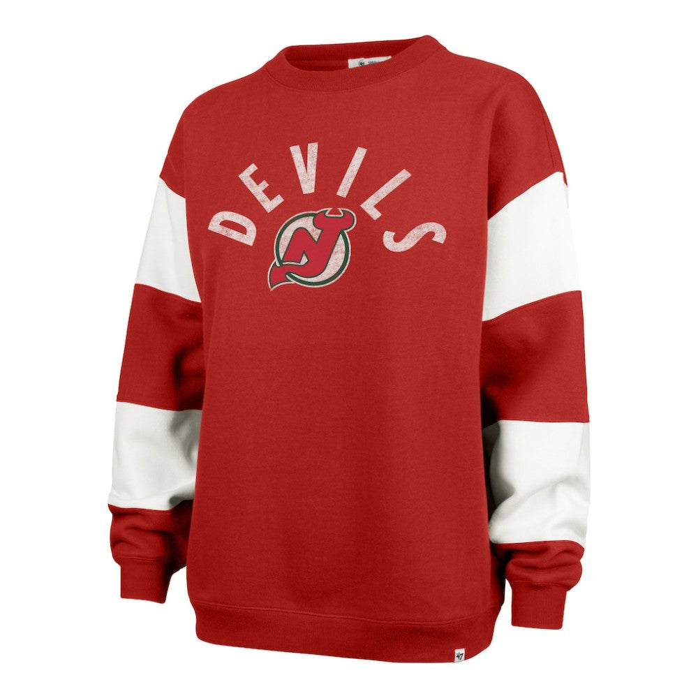 NHL New Jersey Devils '47 Women's Eephus Barred Pullover Sweatshirt - Red