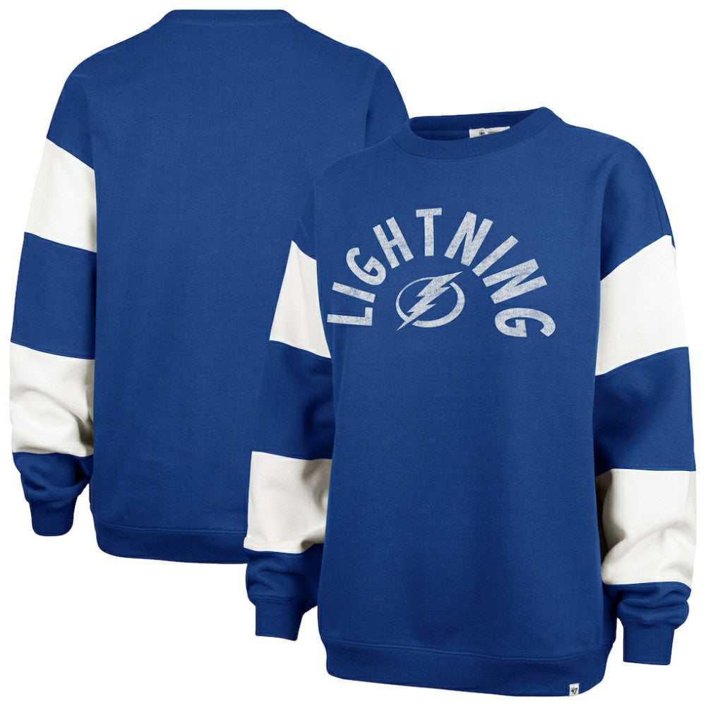 NHL Tampa Bay Lightning '47 Women's Eephus Barred Pullover Sweatshirt - Blue