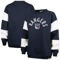 NHL New York Rangers '47 Women's Eephus Barred Pullover Sweatshirt - Navy