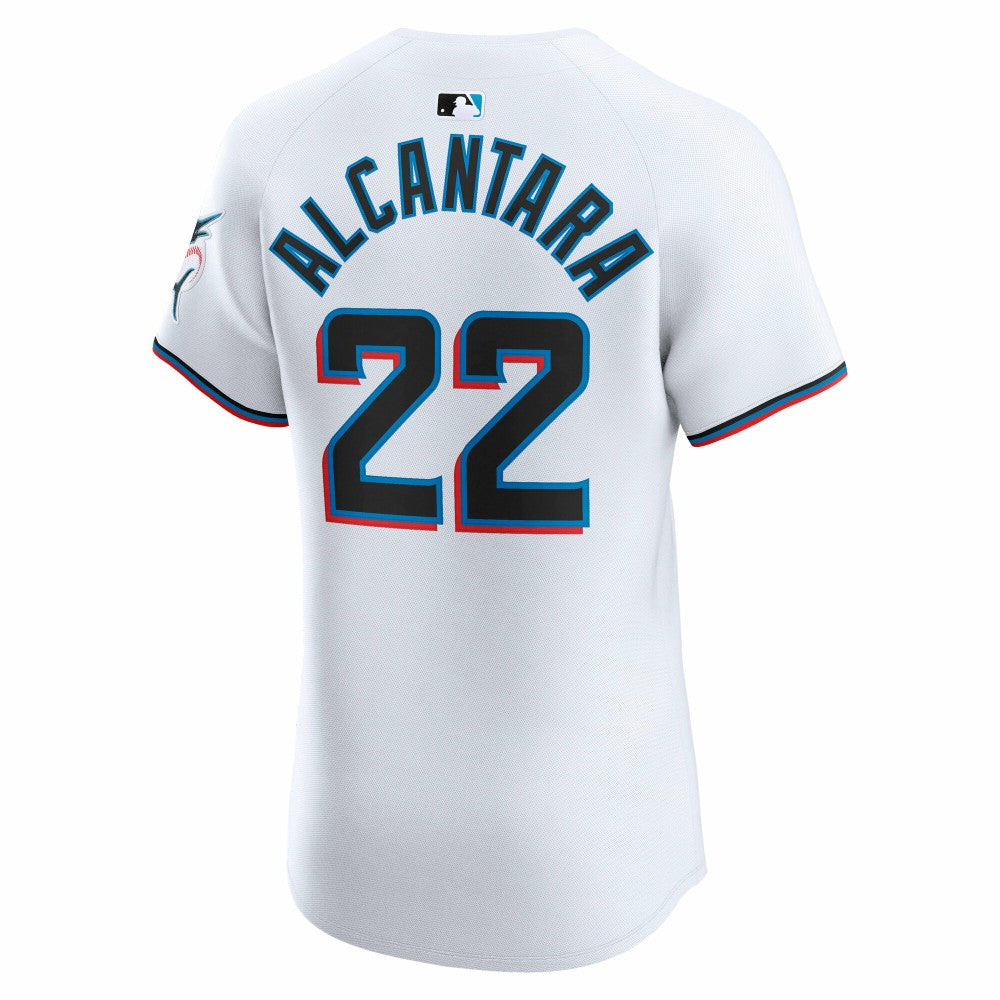 Sandy Alcantara Miami Marlins Nike Home Elite Jersey - White Jerseys