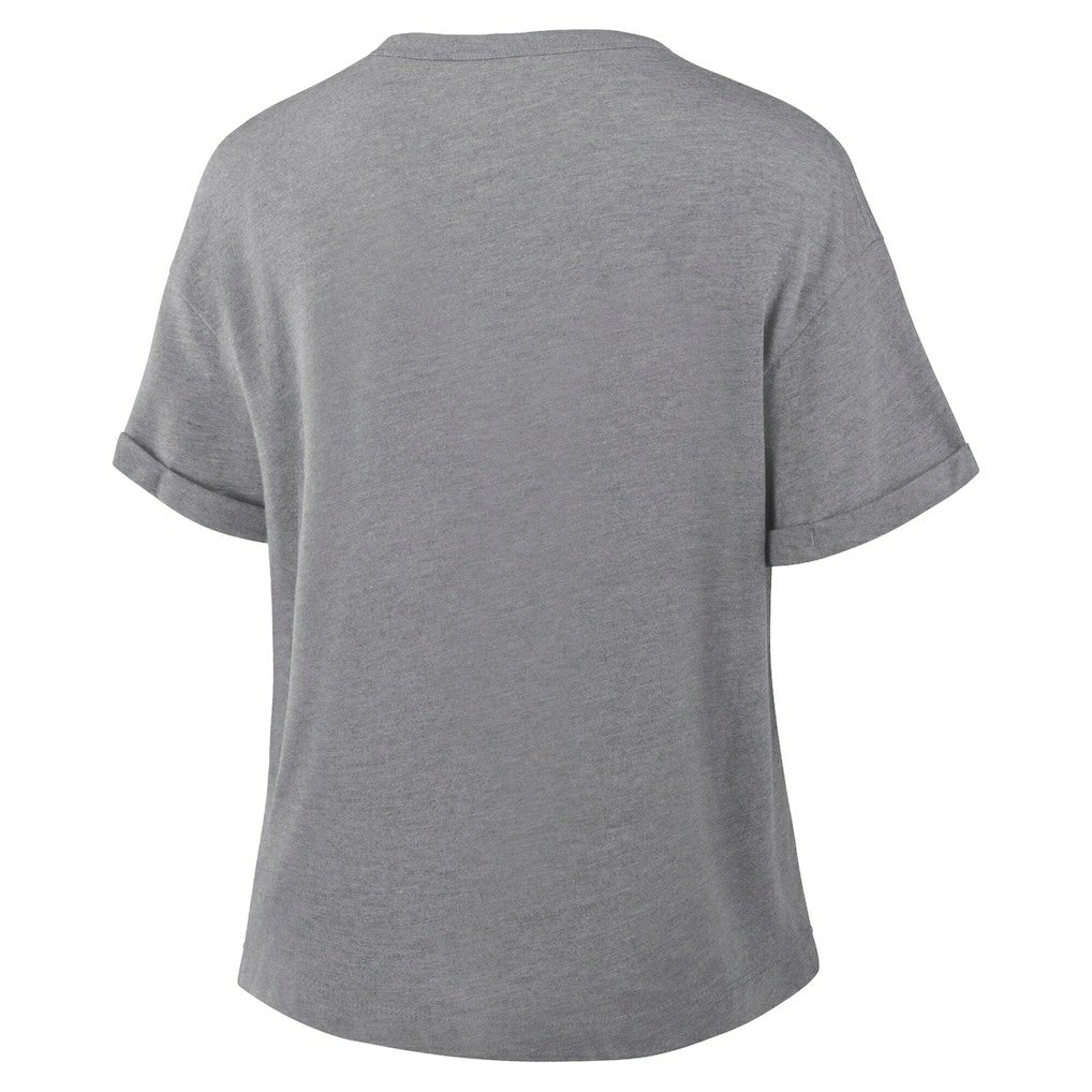 Philadelphia Eagles Women's Tribute Tri-Blend Boxy T-Shirt Heather Gray