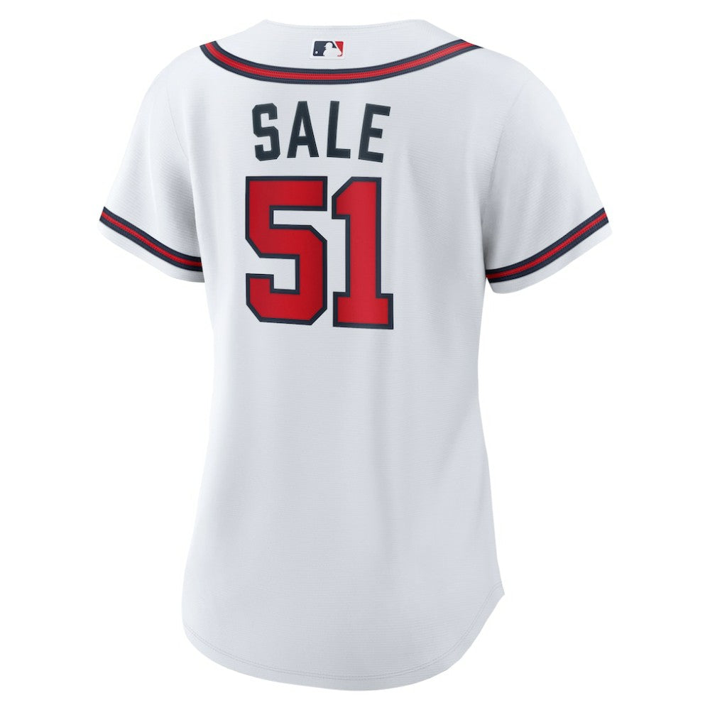 Chris Sale Atlanta Braves Nike Women's Home Replica Jersey - White Jerseys