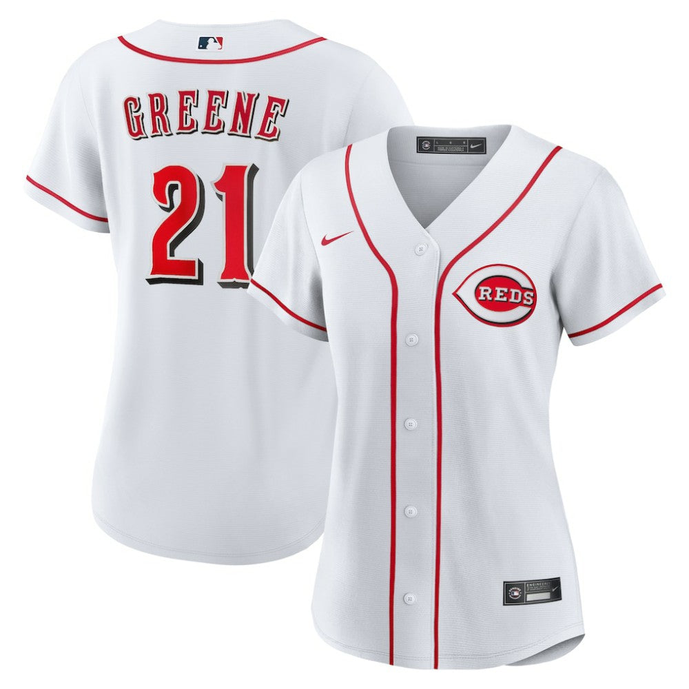 Hunter Greene Cincinnati Reds Nike Women's Home Replica Jersey - White Jerseys