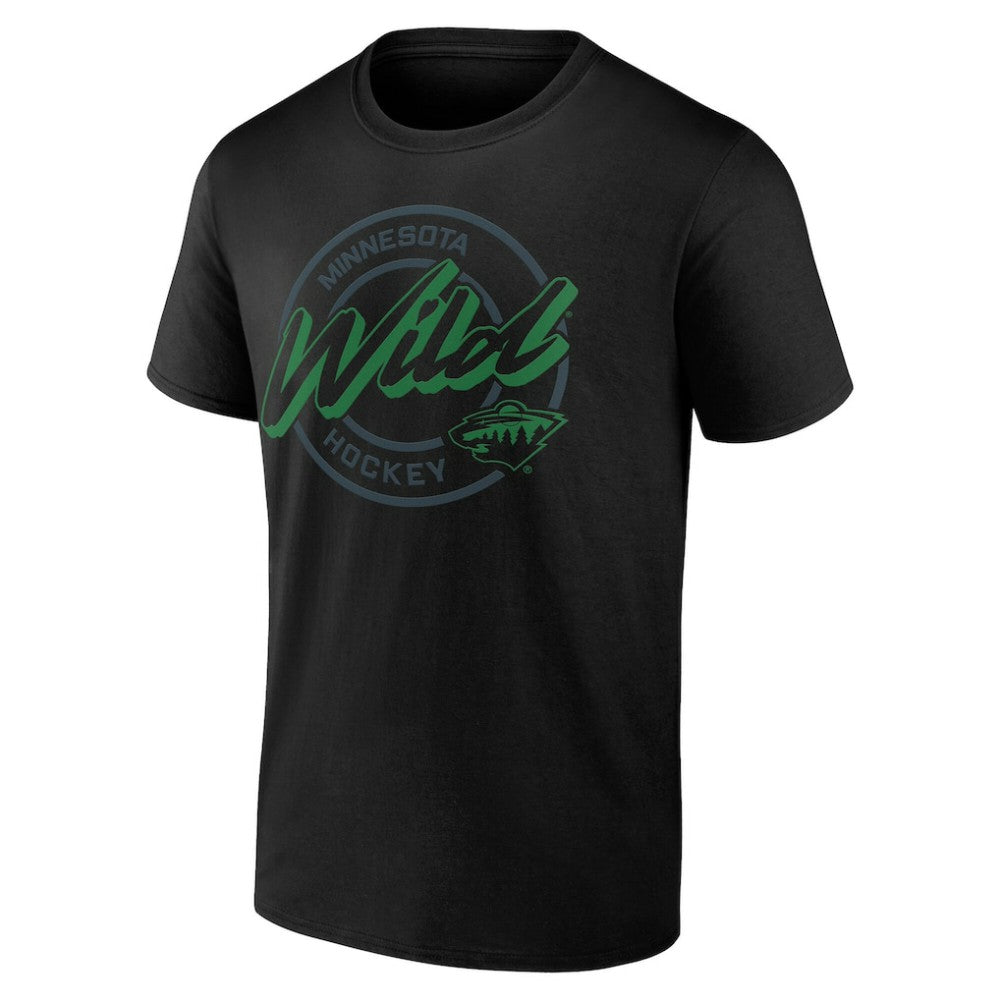 NHL Minnesota Wild Color Block Puck T-Shirt - Black