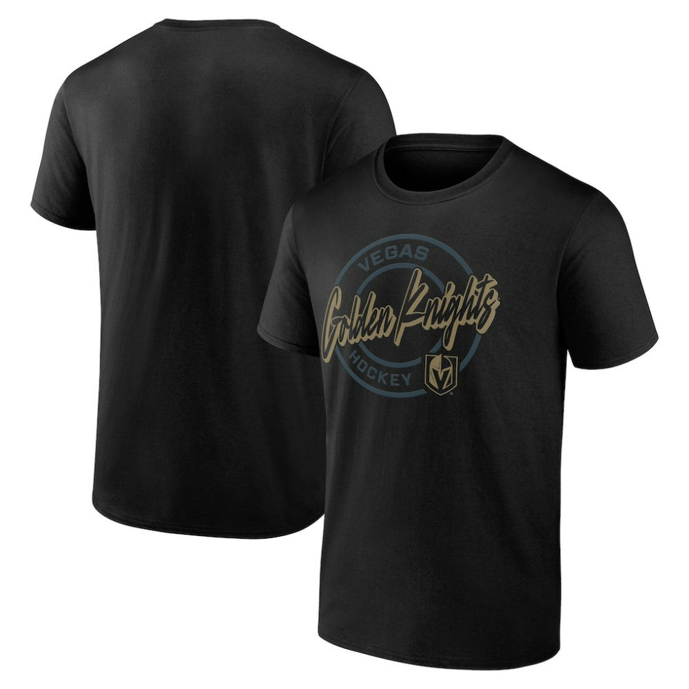 NHL Vegas Golden Knights Color Block Puck T-Shirt - Black