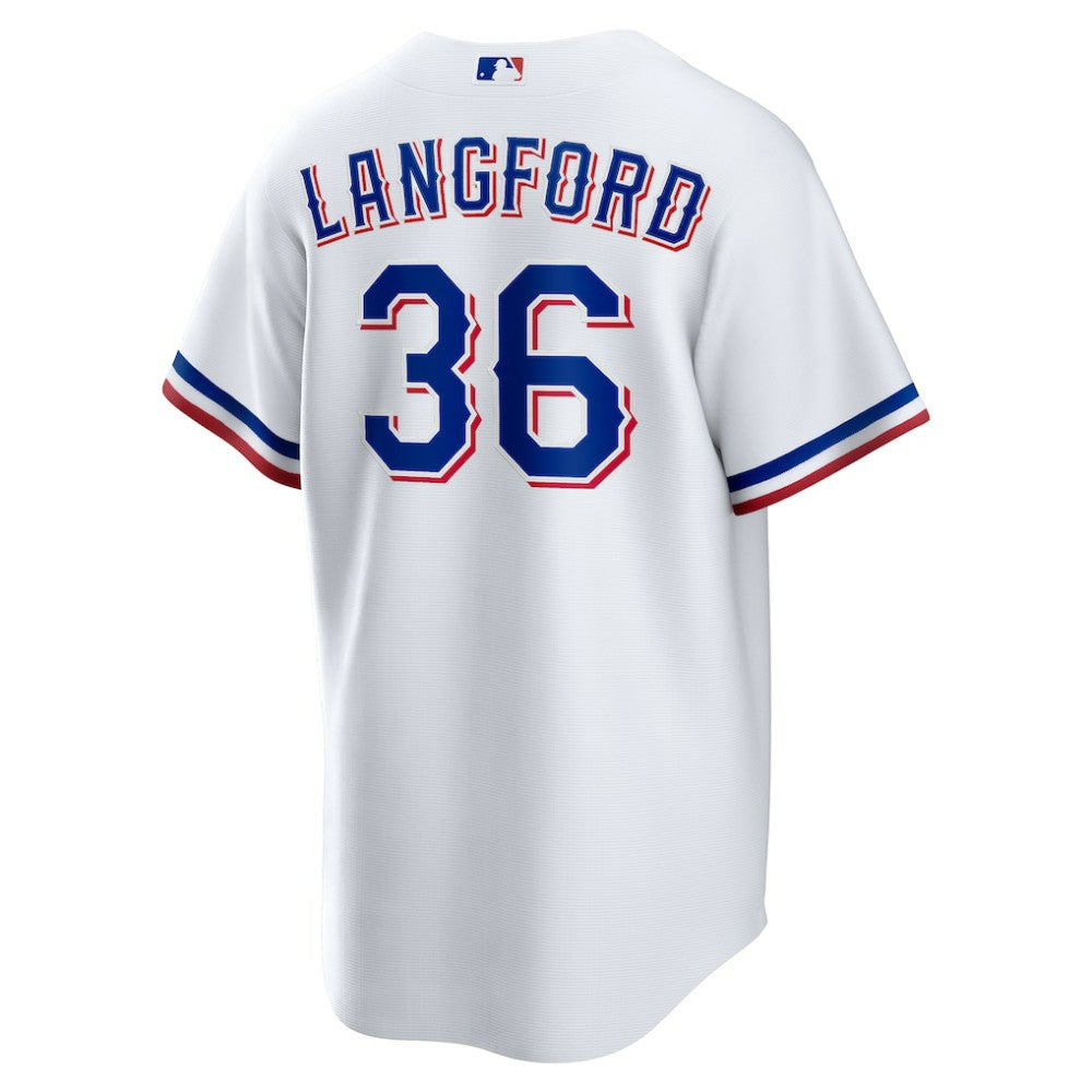 Wyatt Langford Texas Rangers Nike Home Replica Jersey - White Jerseys