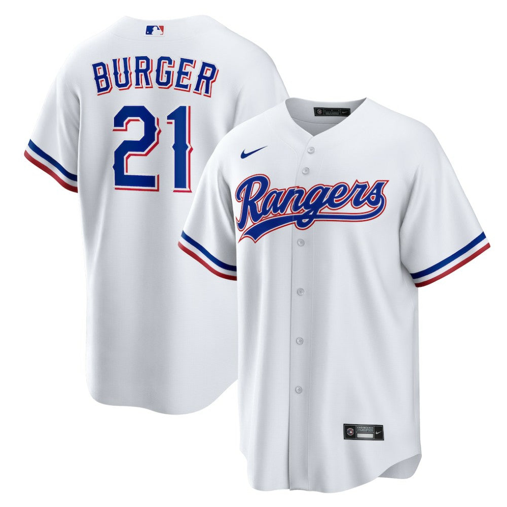 Jake Burger Texas Rangers Nike Home Replica Jersey - White Jerseys