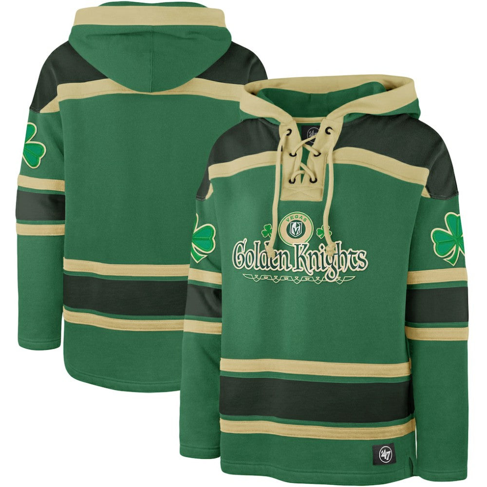 NHL Vegas Golden Knights '47 St. Patrick's Day McLucky Superior Lacer Pullover Hoodie - Kelly Green