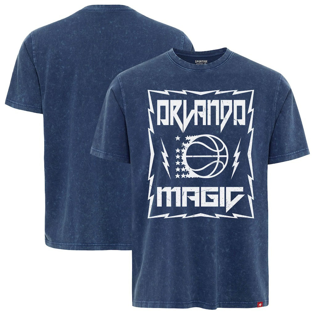 Orlando Magic Sportiqe Unisex Rock & Roll Collection Angus Premium Mineral Wash T-Shirt Blue