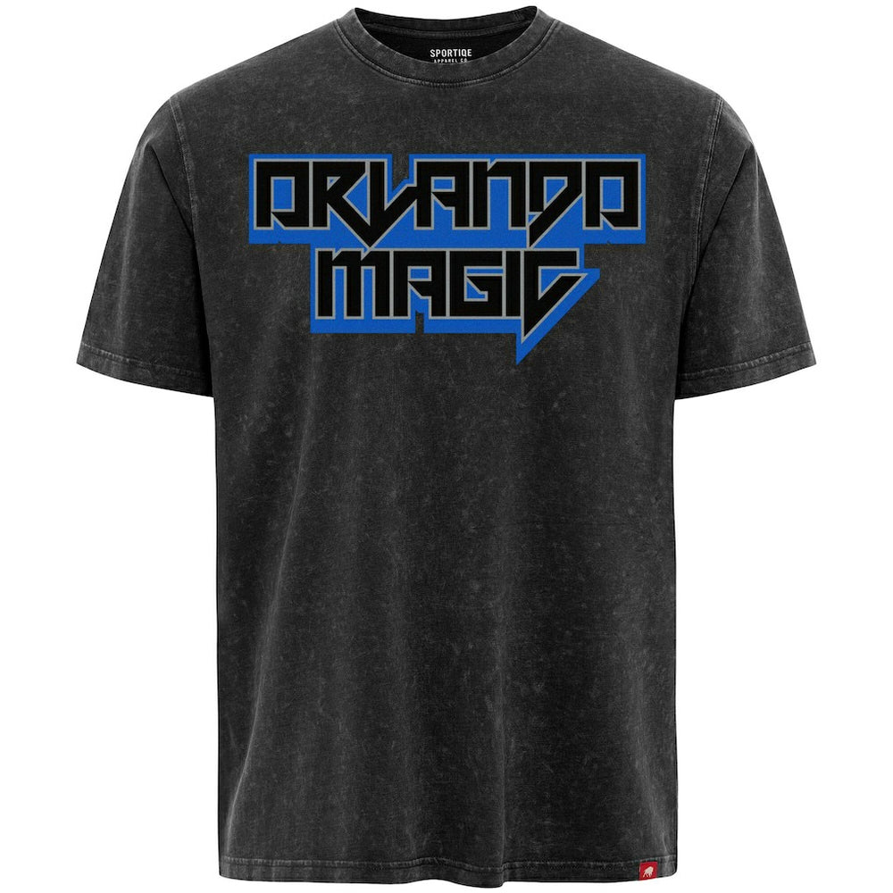 Orlando Magic Sportiqe Unisex Rock & Roll Collection Angus Premium Mineral Wash T-Shirt Black