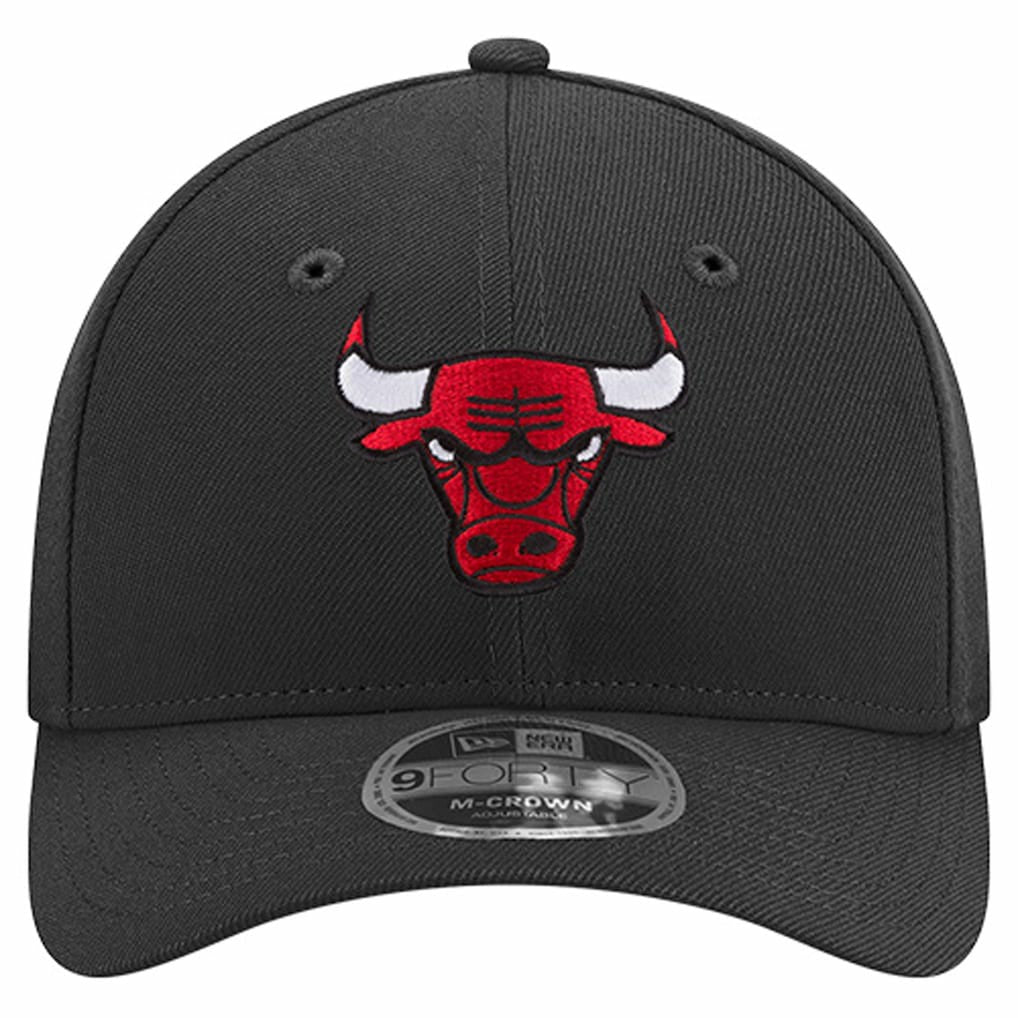Chicago Bulls 9FORTY Stock M-Crown Adjustable Hat Black