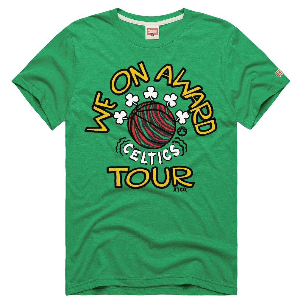 Boston Celtics Homage A Tribe Called Quest x NBA We On Award Tour T-Shirt Green