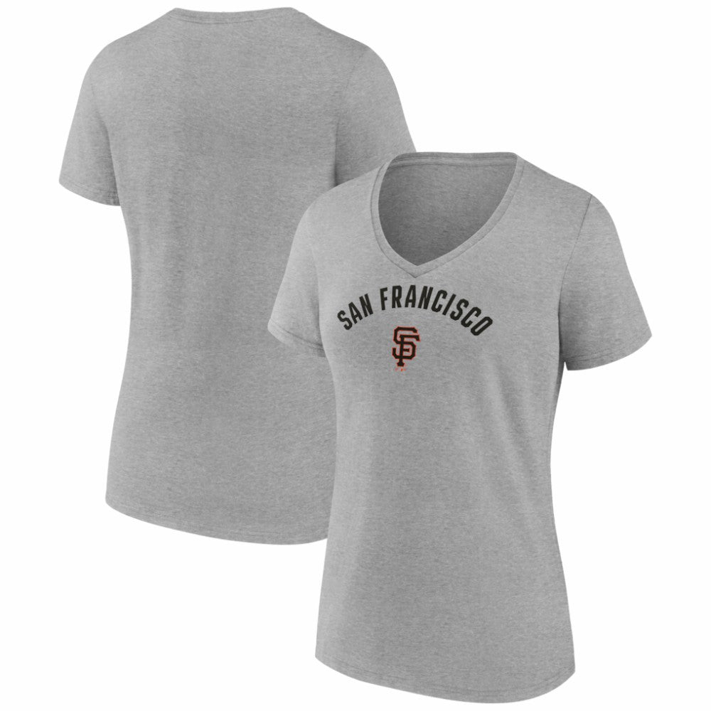 San Francisco Giants Fanatics Women's Core Wahconah V-Neck T-Shirt - Heather Gray T-shirts