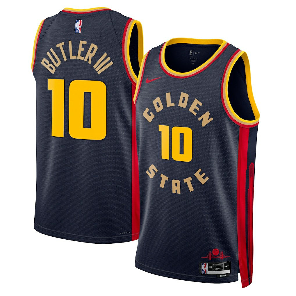 Jimmy Butler Golden State Warriors Unisex Swingman Jersey City Editi- Navy