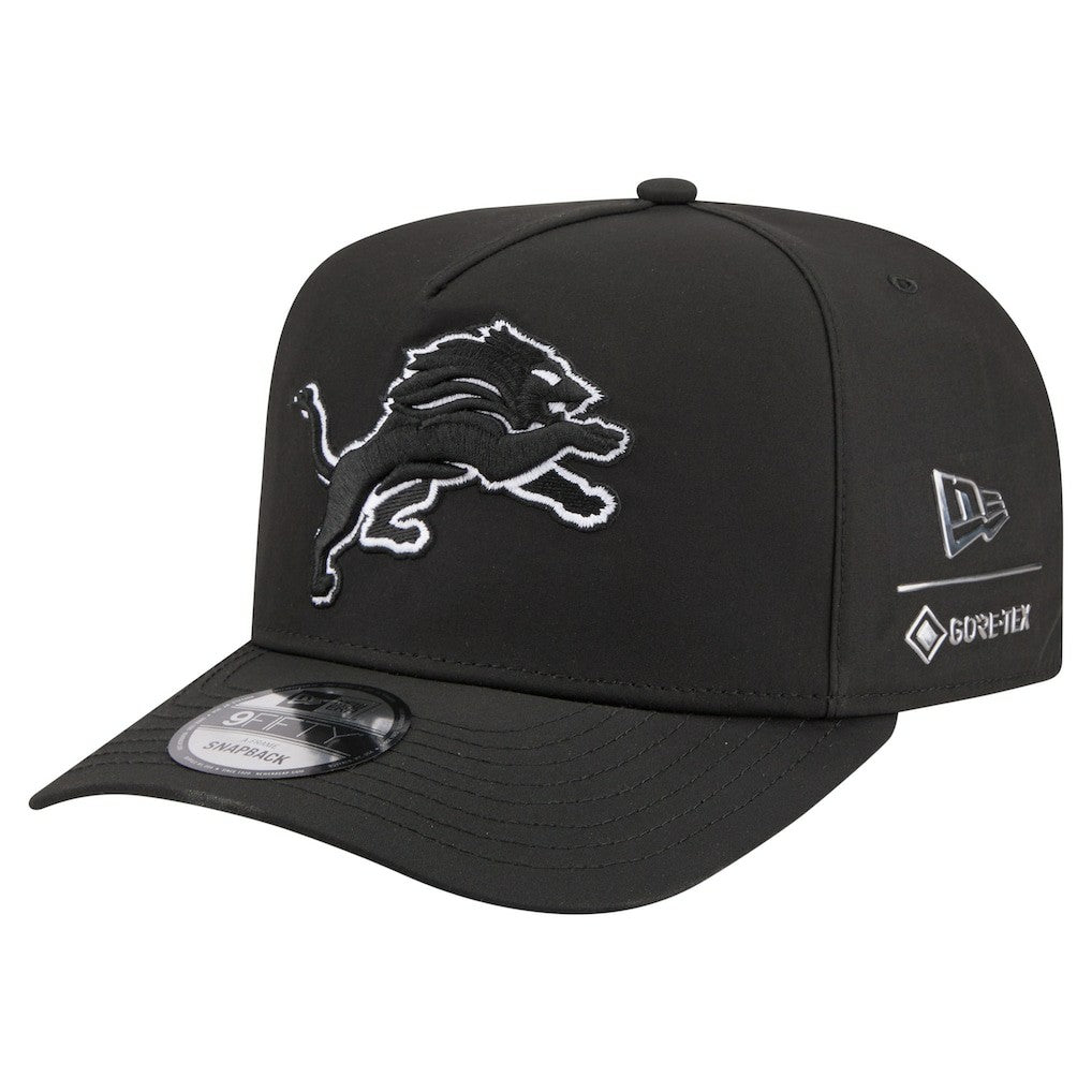 Detroit Lions New Era Gore-Tex A-Frame 9FIFTY Adjustable Hat Black