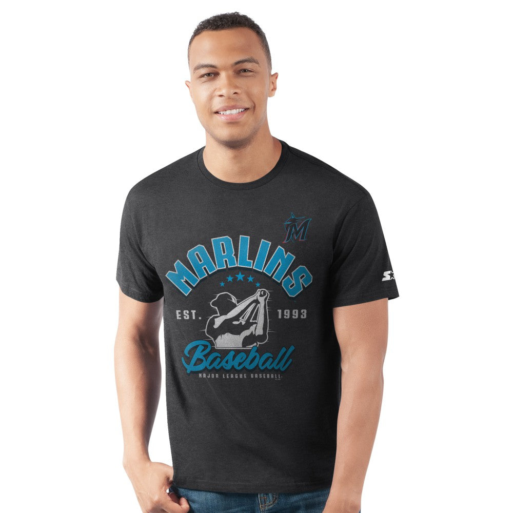 Miami Marlins Starter Prime Time Batter T-Shirt - Black T-shirts
