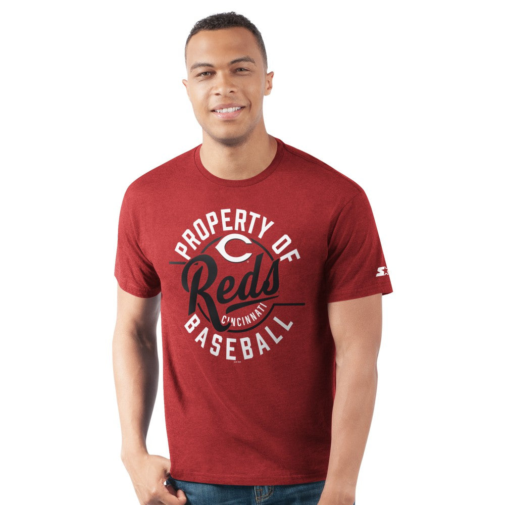 Cincinnati Reds Starter Prime Time Property Of T-Shirt - Red T-shirts
