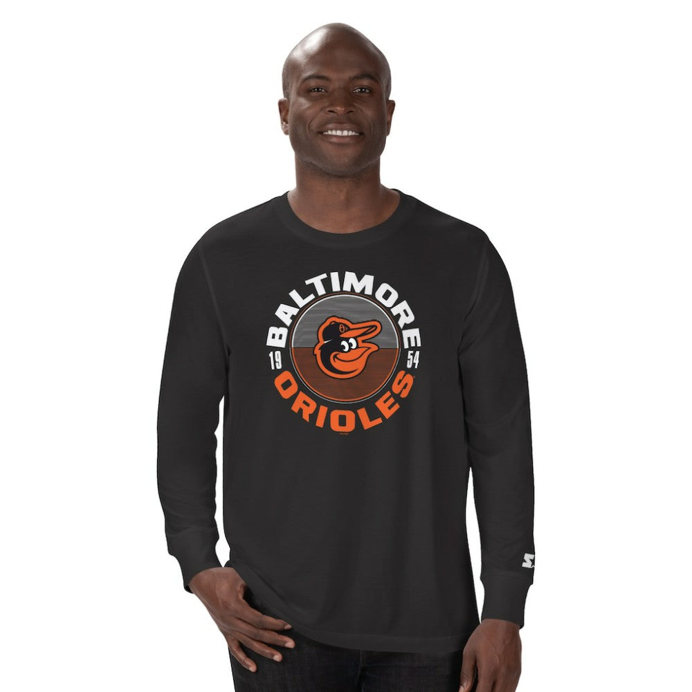 Baltimore Orioles Starter Halftime Long Sleeve T-Shirt - Black T-shirts