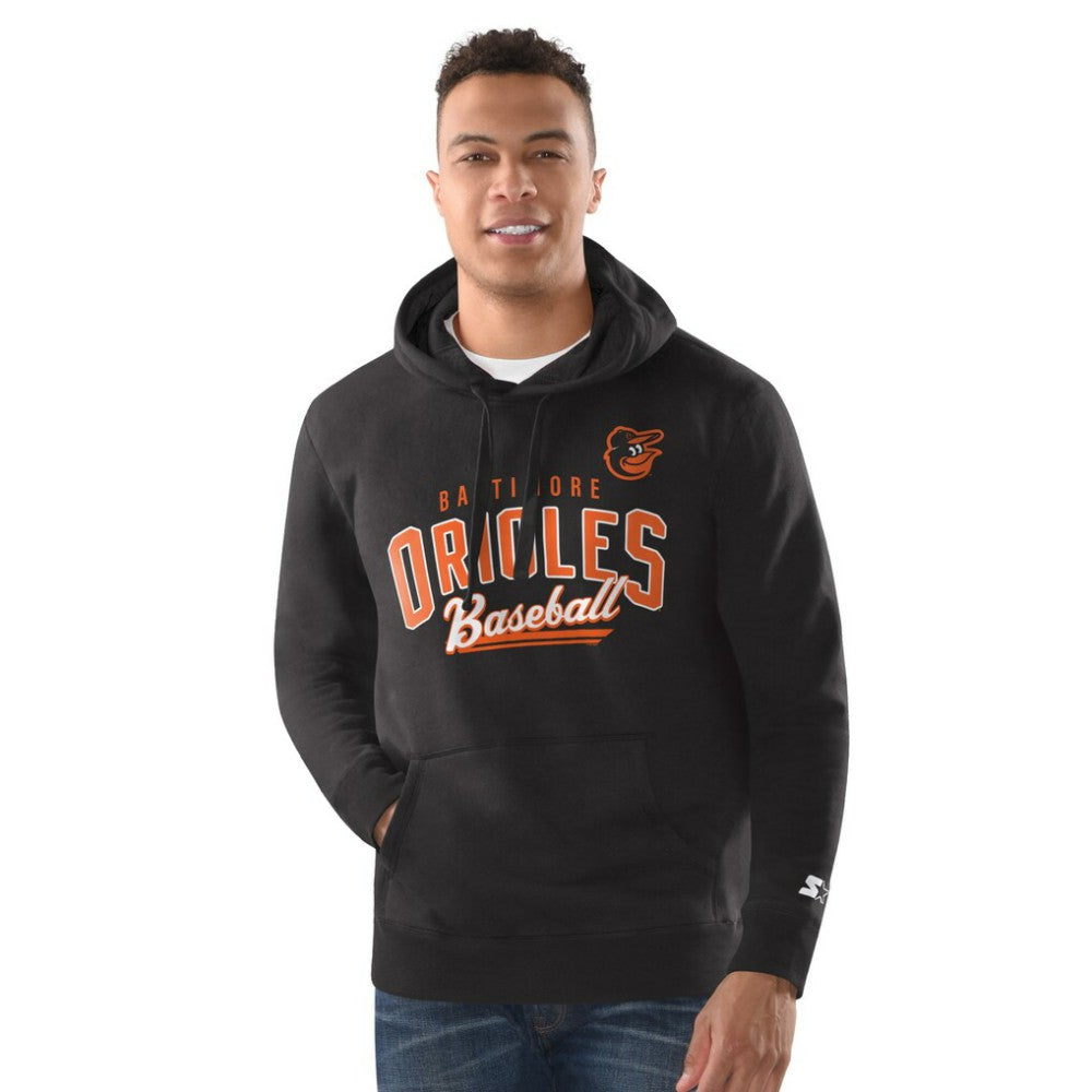 Baltimore Orioles Starter Classic Pullover Hoodie - Black Hoodies