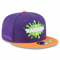 Las Vegas Raiders New Era Youth Nickelodeon Slime 9FIFTY Snapback Hat Purple/Orange