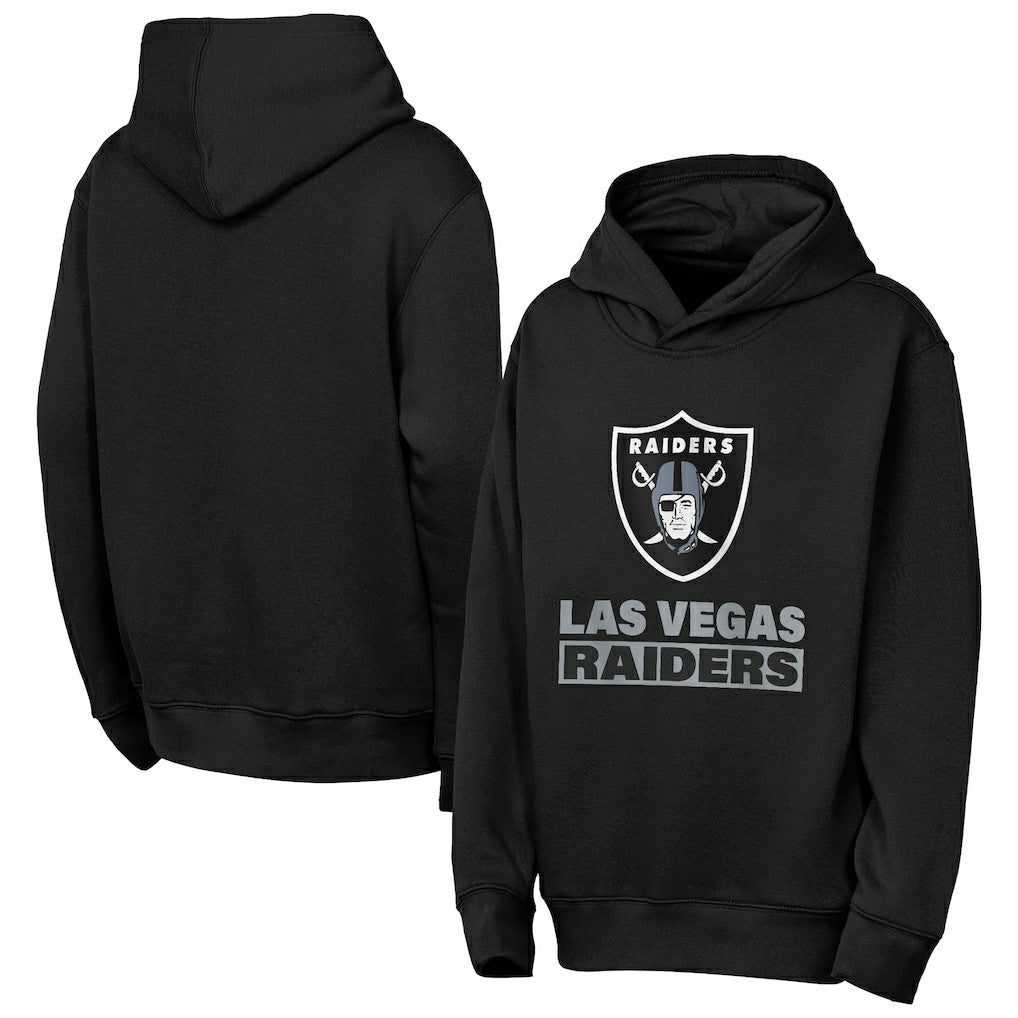 Las Vegas Raiders Outerstuff Youth Back to Basics Hoodie Black