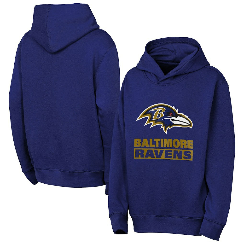 Baltimore Ravens Outerstuff Youth Back to Basics Hoodie Purple