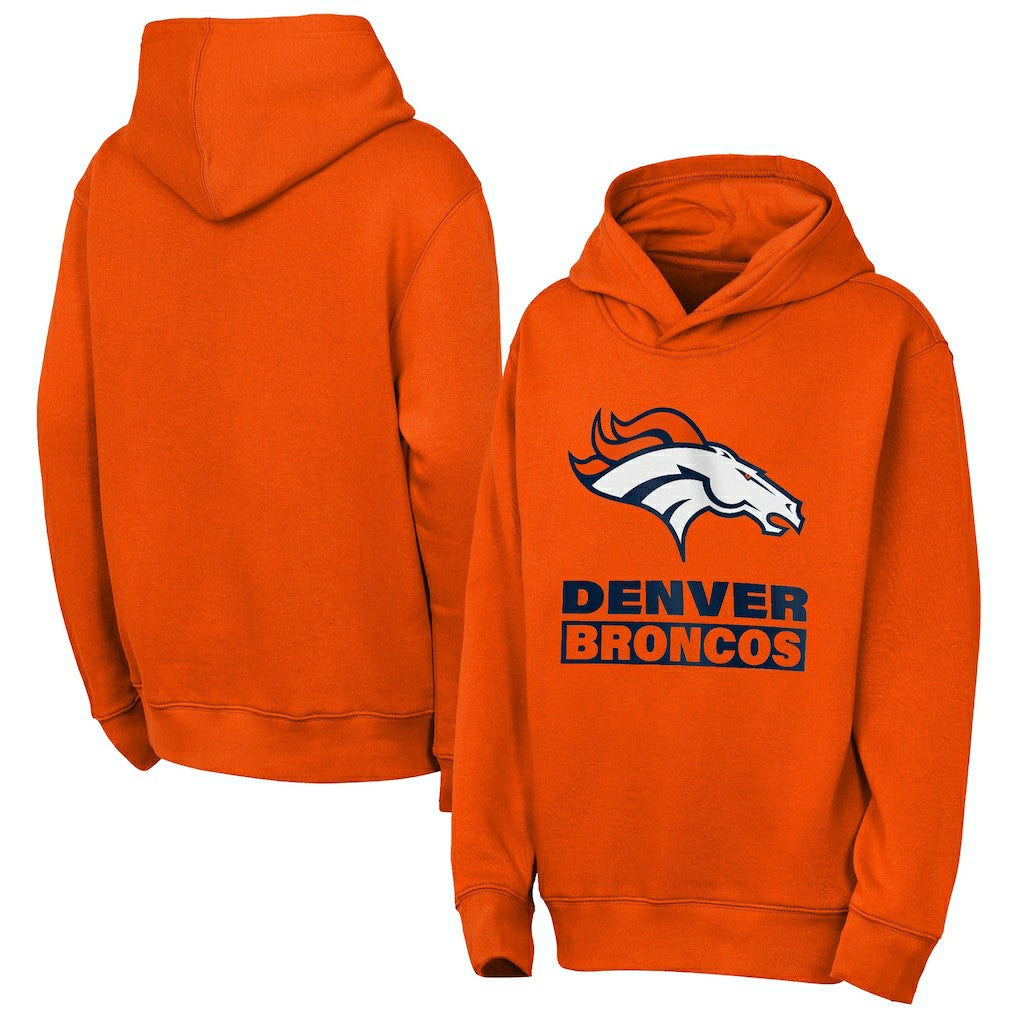Denver Broncos Outerstuff Youth Back to Basics Hoodie Orange