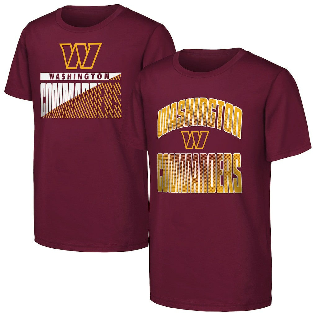 Washington Commanders Outerstuff Youth Never Quit 2-Pack T-Shirt Set Burgundy