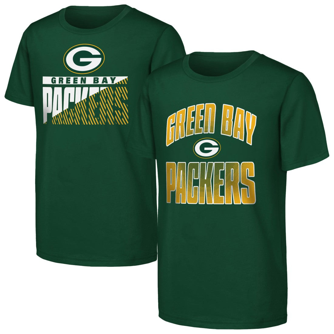 Green Bay Packers Outerstuff Youth Never Quit 2-Pack T-Shirt Set Green