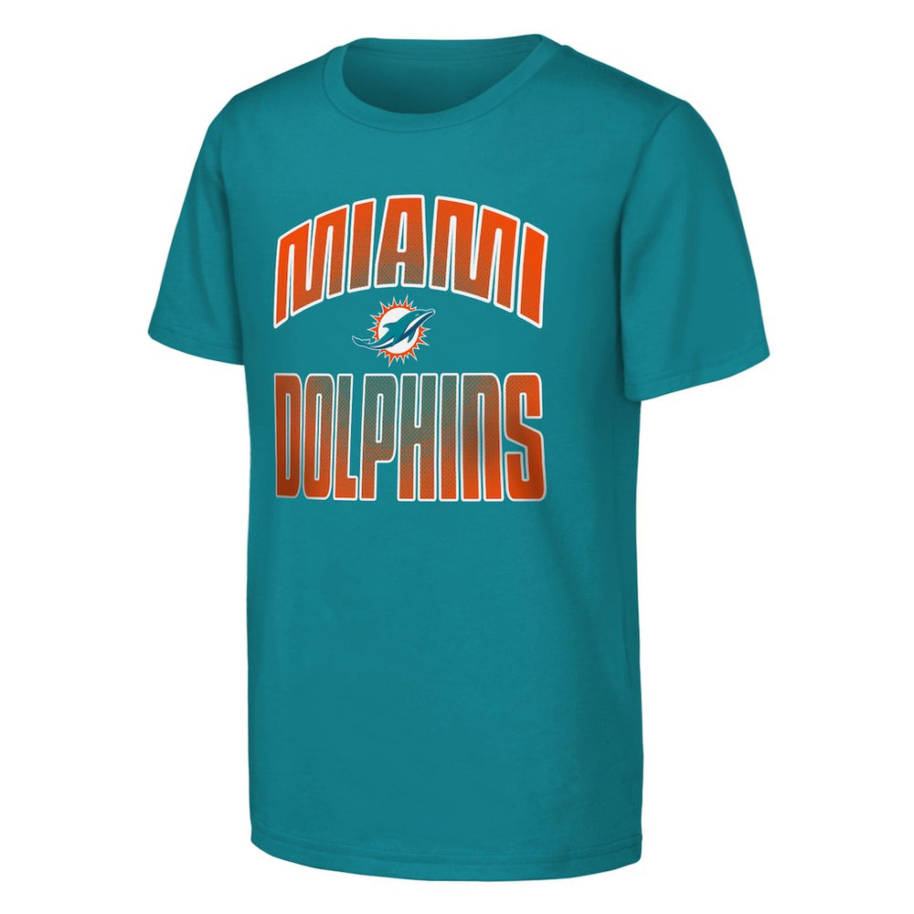 Miami Dolphins Outerstuff Youth Never Quit 2-Pack T-Shirt Set Aqua
