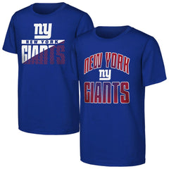 New York Giants Outerstuff Youth Never Quit 2-Pack T-Shirt Set Royal