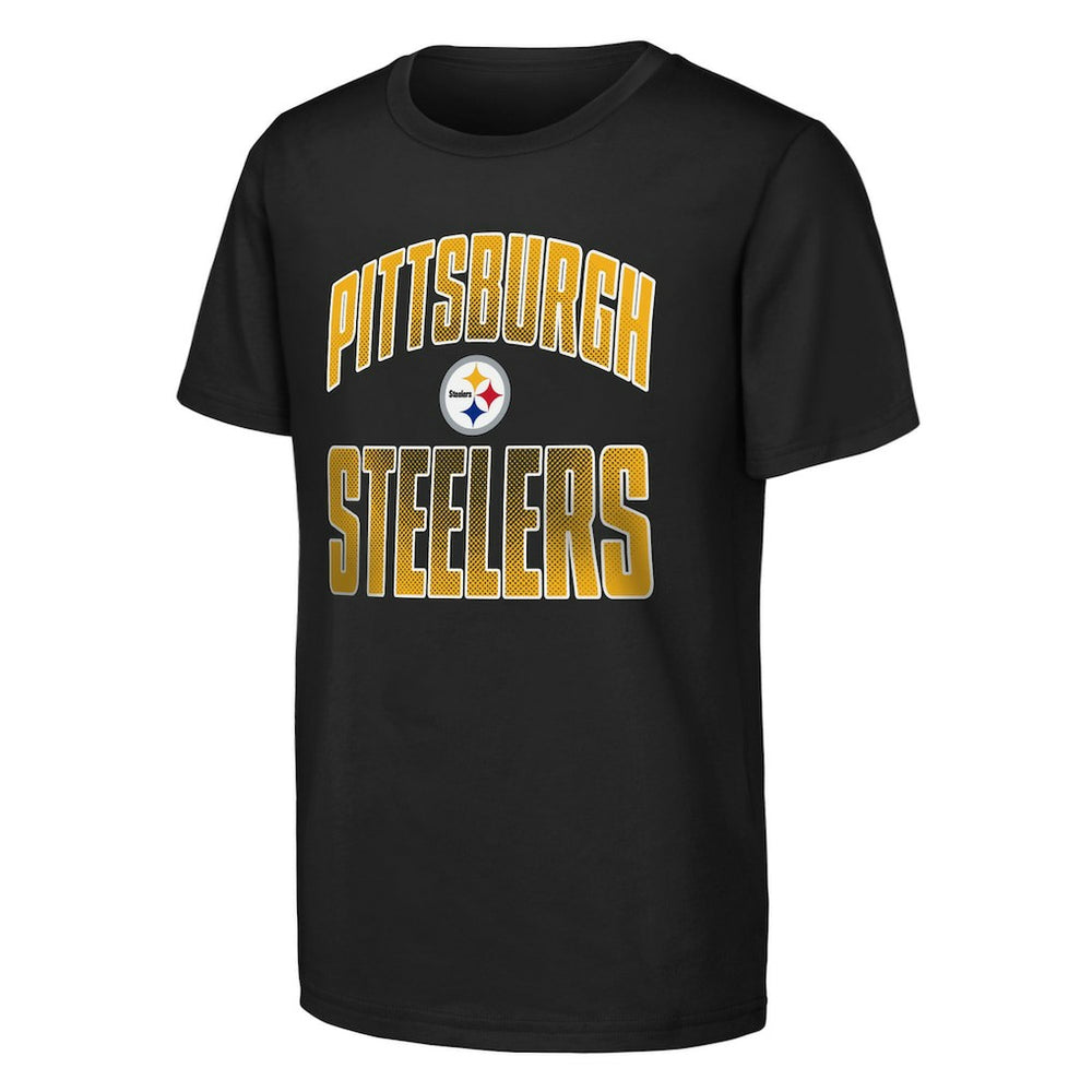 Pittsburgh Steelers Outerstuff Youth Never Quit 2-Pack T-Shirt Set Black