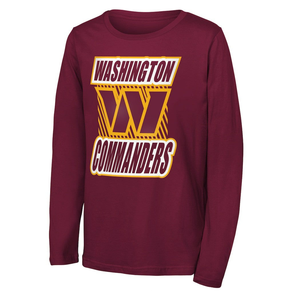 Washington Commanders Outerstuff Youth Never Settle Long Sleeve T-Shirt Burgundy