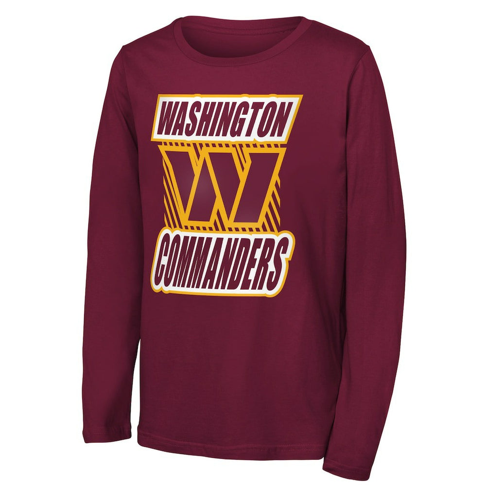 Washington Commanders Outerstuff Youth Never Settle Long Sleeve T-Shirt Burgundy