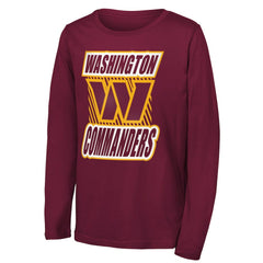 Washington Commanders Outerstuff Youth Never Settle Long Sleeve T-Shirt Burgundy