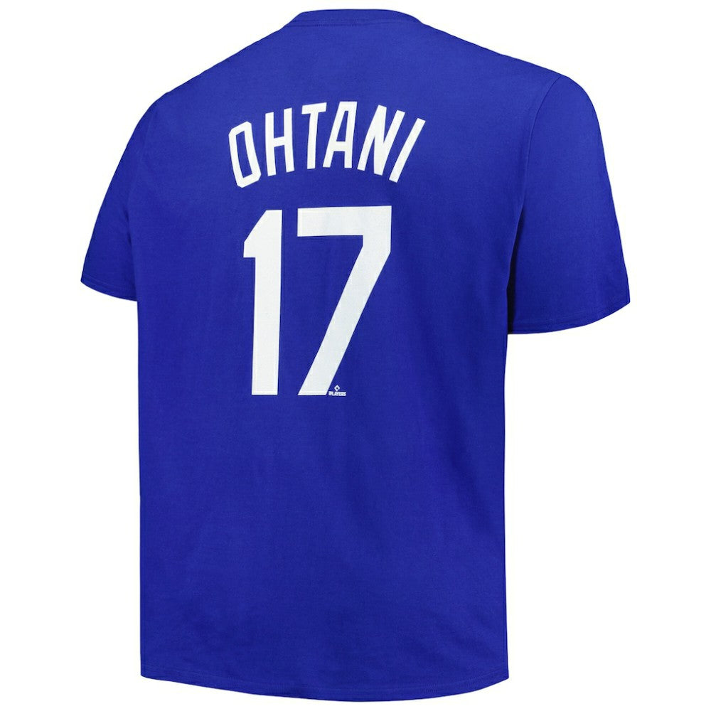 Shohei Ohtani Los Angeles Dodgers Profile Big & Tall Name & Number T-Shirt - Royal T-shirts