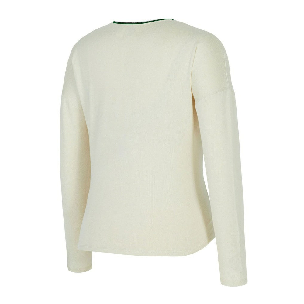Boston Celtics Concepts Sport Women's Kaki Hacci Knit Long Sleeve Top & Shorts Set Cream