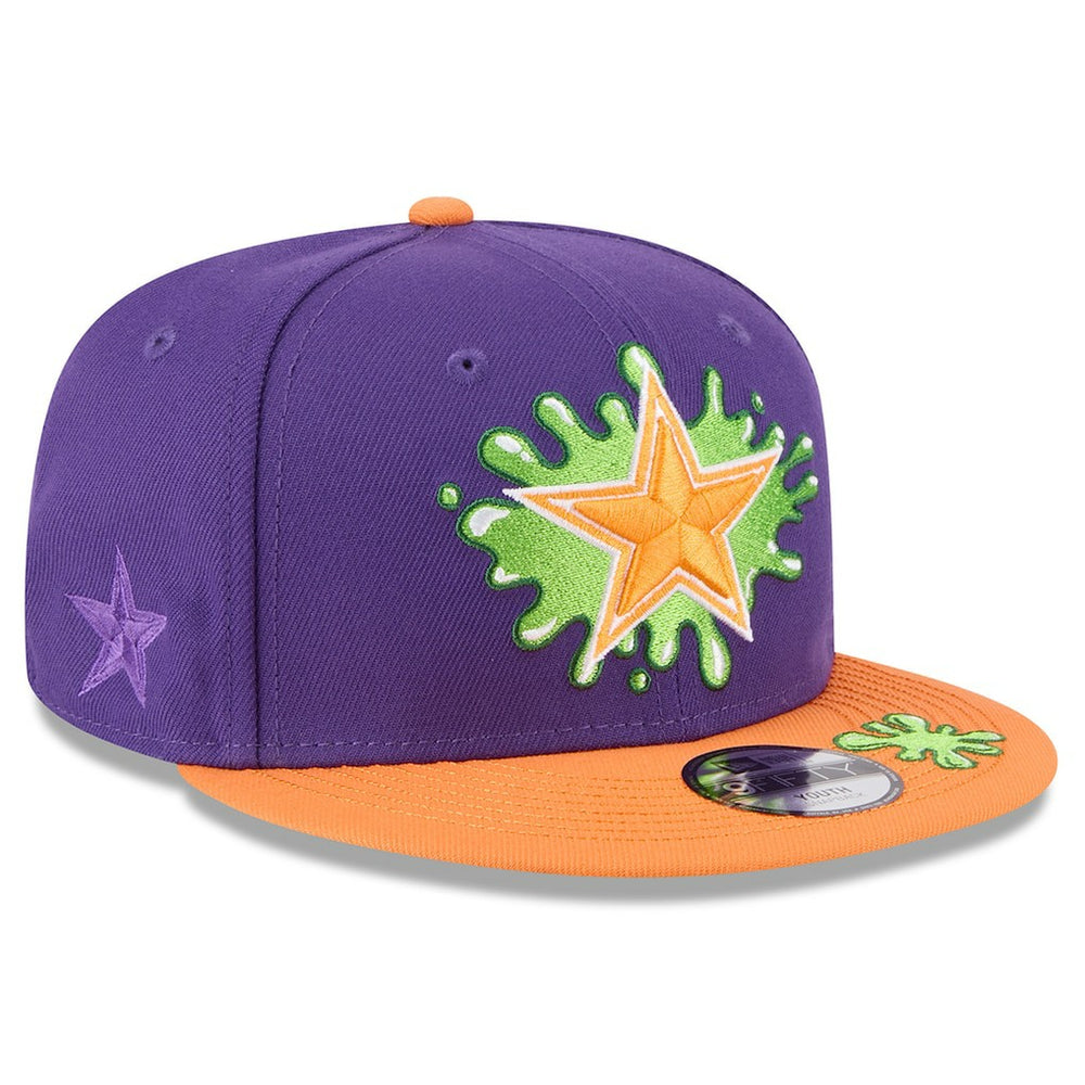 Dallas Cowboys New Era Youth Nickelodeon Slime 9FIFTY Snapback Hat Purple/Orange